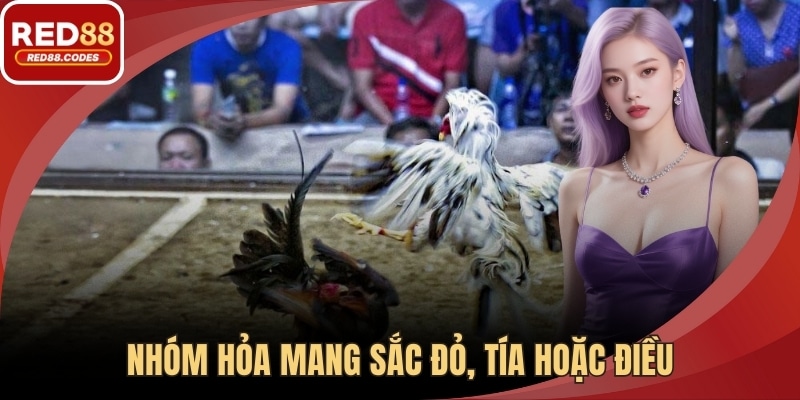Nhóm Hỏa mang sắc đỏ, tía hoặc điều
